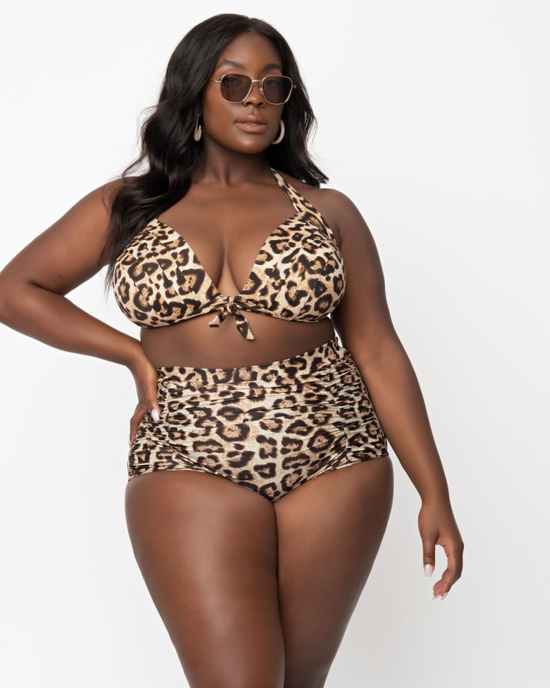 Leopard print womens swimsuits cheap